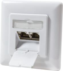 LogiLink PRIZA RJ-45 aplicabila cu 2 iesiri LOGILINK pt. cablu FTP, Cat6A, RJ-45 (M) x 2, ecranat, plastic cu metal, signal white, 1 buc, "NP0123 (NP0123)