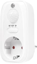 LogiLink ADAPTOR LOGILINK, Schuko x 1, senzor miscare PIR, detector zi/noapte, IP20, 230 V/16A 50Hz max. 800W (bec luminos) sau max. 300W (LED), alb "PA0248" (include TV 0.18lei) (PA0248)