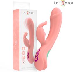 Intense Intense Rachel Rabbit - Vibrator iepuraș cu vârf oscilant, 5 vibrații și stimulator clitoridian, roz pudrat Vibrator