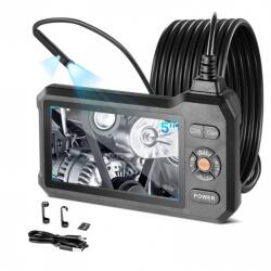  Camera endoscop cu lentila dubla si lumina led, Zoom 8X, ecran IPS HD 5", Lentila subtire 5.5 mm, IP67, cablu 5 m (FXKQXNKJ5INCJAKLU001V9)