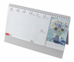 REALSYSTEM Asztali naptár képes REALSYSTEM álló fehér lapos Virágok 2027 7981-99 (7981-99)