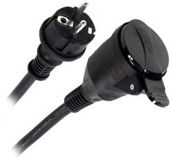 Plugger CABLU EXTENSIE(CUPLA) 10M (3GX1.5MM) IP44 - NEGRU (EUIP10M0EAS) - vexio