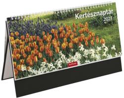TOPTIMER Asztali naptár képes TOPTIMER T054 álló fehér lapos Kertész fekete 2027 T541T-003 (T541T-003)
