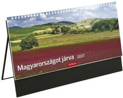 TOPTIMER Asztali naptár képes TOPTIMER T056 álló fehér lapos Magyarországot járva fekete 2027 T560T-003 (T560T-003)