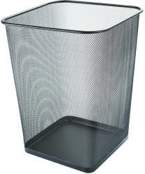 Q-CONNECT Cos metalic Mesh, pentru hartii, 18 litri, forma patrata, Q-Connect - negru (KF18471) - vexio Cos de gunoi