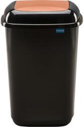 Plafor Cos plastic reciclare selectiva, capacitate 45l, PLAFOR Quatro - negru cu capac maro - bio (PL-659-05) - vexio Cos de gunoi