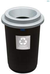 Plafor Cos plastic reciclare selectiva, capacitate 50l, PLAFOR Eco - negru cu capac argintiu - altele (PL-650-05) - vexio Cos de gunoi