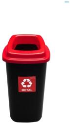 Plafor Cos plastic reciclare selectiva, capacitate 45l, PLAFOR Sort - negru cu capac rosu - metal (PL-680-04) - vexio Cos de gunoi