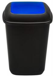Plafor Cos plastic reciclare selectiva, capacitate 90l, PLAFOR Quatro - negru cu capac albastru - hartie (PL-707-02) - vexio Cos de gunoi