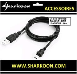Sharkoon USB 2.0 A-B Mini black 3, 0m (4044951015580)