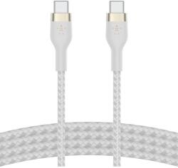 Belkin Cablu Belkin BOOST CHARGE PRO Flex USB-C catre USB-C 2.0, Silicon impletit, 1M, Alb (BEL-0124)