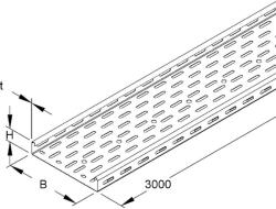 NIEDAX Kábelcsatorna 35x200x3000 mm, t=0, 9 mm, perf. RL 35200 (RL35200)