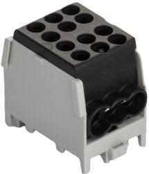 Pollmann Electrotech HLAK 25-1/4 M2 elosztótömb 1P 2x25mm2, 4x16mm2, fekete, sorolható 2080172 Pollmann (2080172)