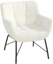 HOMCOM Modern lounge fotel, integrált karfákkal, fém lábakkal, 69 x 68 x 78, 5 cm, krémfehér (83B-764V00CW)