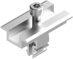 BAKS 890300 PUFK PV közbenső lefogató szett alumínium 35 mm CLICK napelemes szerelési elem, napelemes tartószerkezetek szereléséhez (890300)