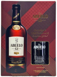 Abuelo 12 éves rum díszdobozban 1db Old Fashioned pohárral DRS (0, 7L / 40%) - goodspirit