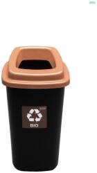 Plafor Cos plastic reciclare selectiva, capacitate 45l, PLAFOR Sort - negru cu capac maro - bio (PL-680-05) - vexio Cos de gunoi