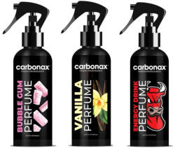 Carbonax WS002808 Autóparfüm csomag Hölgyeknek, 1db Vanilla, 1db Bubble Gum, 1db Energy Drink, 1 db/csomag, az autó utasterének illatosításához