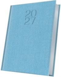 Herlitz Agenda datata 2027 Herlitz Premium Deluxe Bard, A5, 352 pagini, coperta din piele sintetica, margini folio argintiu, culoare albastru deschis HZ400216619