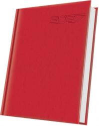 Herlitz Agenda datata 2027 Herlitz Premium Deluxe Arno, A5, 352 pagini, coperta din piele sintetica, culoare rosu rubin HZ400216665