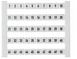 Weidmüller sorkapocs jelölő szám 1-50 fehér DEK 5 FW 1-50 0473460001 (0473460001)