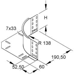 NIEDAX REK 110 Sarok-toldalékelem tűzihorganyzott (REK110F)