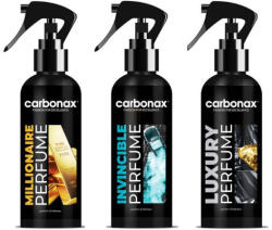 Carbonax WS002807 Autóparfüm csomag Férfiaknak, 1db Millionaire, 1db Invincible, 1db Luxury, 1 db/csomag, az autó utasterének illatosításához