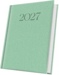 Herlitz Agenda datata 2027 Herlitz Premium Deluxe Biella, A5, 352 pagini, coperta din piele sintetica, culoare verde menta HZ400216662
