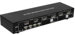 Techly Switch KVM Techly IDATA DP-KVM2, 2x1 DisplayPort , Black (IDATA-DP-KVM2)