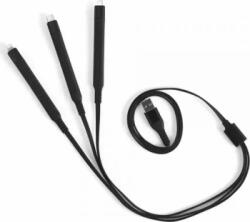 Livoo Cablu de date Livoo TEA230N Micro USB USB Type-C Lightning 1.2m (Negru) (tea230n)