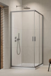 Radaway Alienta Brushed Nickel D 80x90 cm szögletes zuhanykabin, szálcsiszolt króm 10258090-91-01 (10258090-91-01)