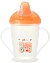 PUR BABY Cana cu cioc si manere, galben, PUR Set pentru masa bebelusi