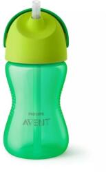 Philips Cana cu pai flexibil Philips Avent, +12 luni, verde, 300 ml, SCF798/01, Philips Set pentru masa bebelusi