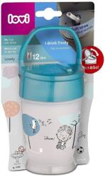 LOVI Cana Mea cu pai JUNIOR Lovely Baiat, 250ml Set pentru masa bebelusi