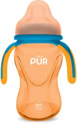 PUR BABY Cana cu prindere multipla, +6luni, portocaliu, 250ml, PUR Set pentru masa bebelusi