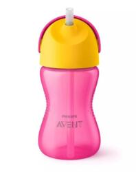 Philips Cana cu pai flexibil Philips Avent, +12 luni, roz, 300 ml, SCF798/02, Philips Set pentru masa bebelusi