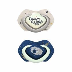 Canpol babies Suzeta Simetrica de Silicon Sleepy Koala blu fosforescenta 22/659, 6-18 luni, 2 bucati