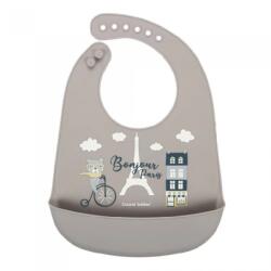 Canpol Babies Baveta de silicon Bonjour Paris bej 74/027, Canpol Babies Bavata