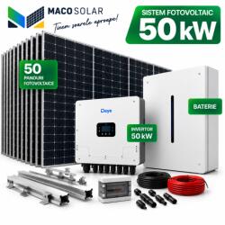 Deye Sistem complet fotovoltaic 50 kw panouri+ 50 kw trifazat + stocare (M-SIS-AC-50-50KW-15)