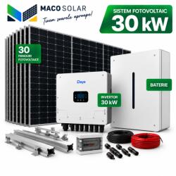 Deye Sistem complet fotovoltaic 30 kw panouri+ 30 kw trifazat + stocare (M-SIS-AC-30-30KW-15)