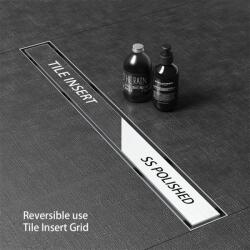 Inter Ceramic Set rigola pentru dus plus capac Inter Ceramic New Generation IC 80 cm finisaj oglinda lucios/faiantabil flansa 2 cm (50049/80 NEW GENERATION)