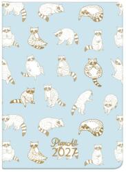 PLANALL Határidőnapló PLANALL Compact B/6 heti keményfedelű Raccoon 2027 (7540218001) - vectraline