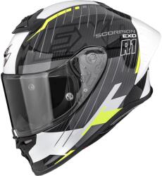 Scorpion Cască integrală pentru motocicletă Scorpion EXO-R1 EVO II Air Surge negru-alb-galben fluo (SCRP111-569-276)