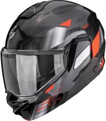 Scorpion Cască de motocicletă Scorpion EXO-TECH II Carbon Drift, flip-up, negru-argintiu-roșu (SCRP180-561-163)