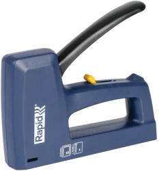 Rapid Capsator manual, pistol de cuie, Rapid MT20, albastru, lungime capse 6-14 mm, lungime cuie 15 mm, pentru capse tip 53, cu 200 capse, carcasă din plastic, mecanism din oțel, pentru tapițerie