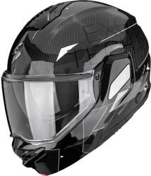 Scorpion Cască de motocicletă Scorpion EXO-TECH II Carbon Viator, flip-up, negru-argintiu (SCRP180-560-58)