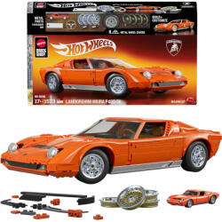 Mattel Brick Shop Hot Wheels Premium Lamborghini Miura P400 SV építőjáték kisautóval (JHF61) - jatekbirodalom