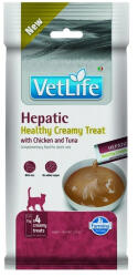 Vet Life Adult Cat Hepatic Creamy Treat krémes jutalomfalat májbeteg, válogatós vagy gyógyszerezett cicáknak 60g - pegazusallatpatika