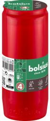 Bolsius kompozit 57x140 mm 75 óra. piros fedéllel