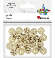 Titanum Craft-Fun Series gombok 13mm natúr 30 db Titanum (WDY200) (5903714542994)